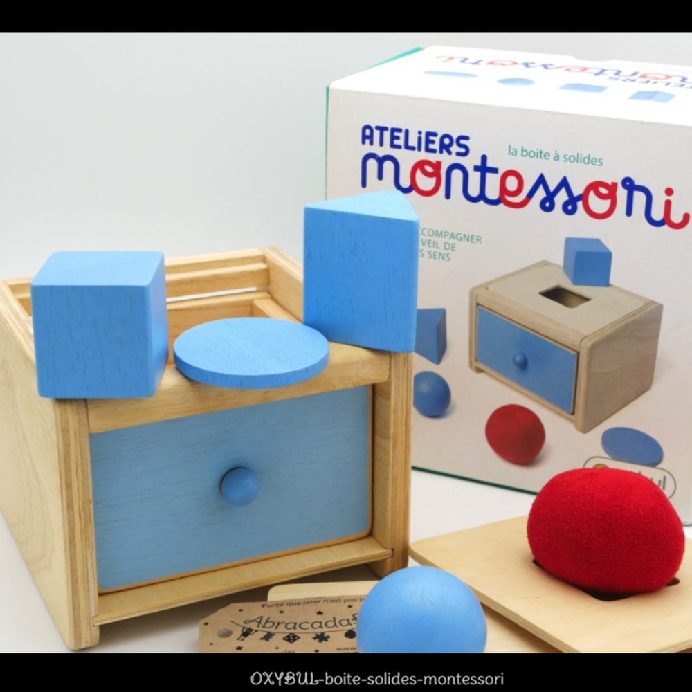 Montessori Shape Sorter and Object Permanence Box (Made of wood)